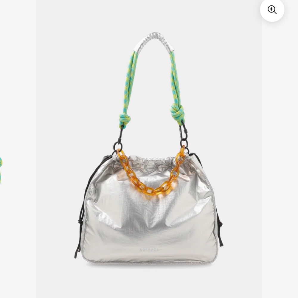 Silver Women's Bag with Chain Handle